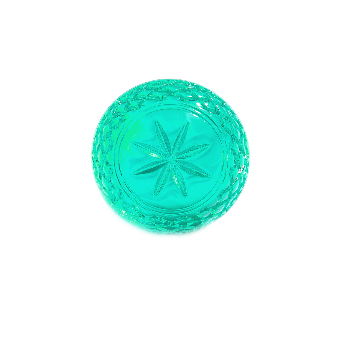 Etched Dome Ring Aqua Turquoise