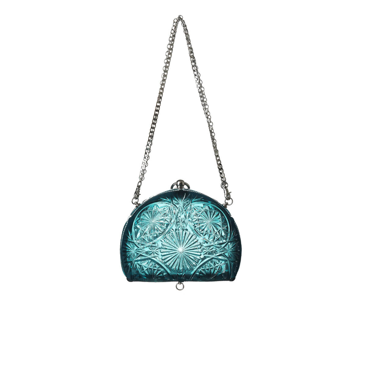 LAST FEW 50% OFF Hand Carved Fan Clutch Indigo