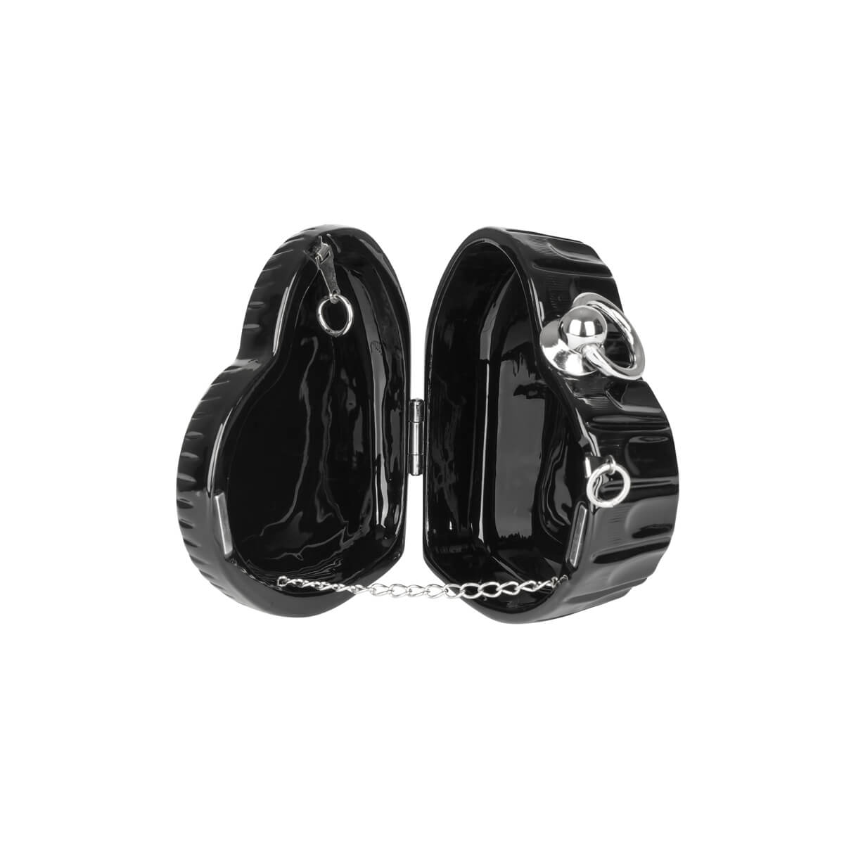 Amour Heart Clutch Black