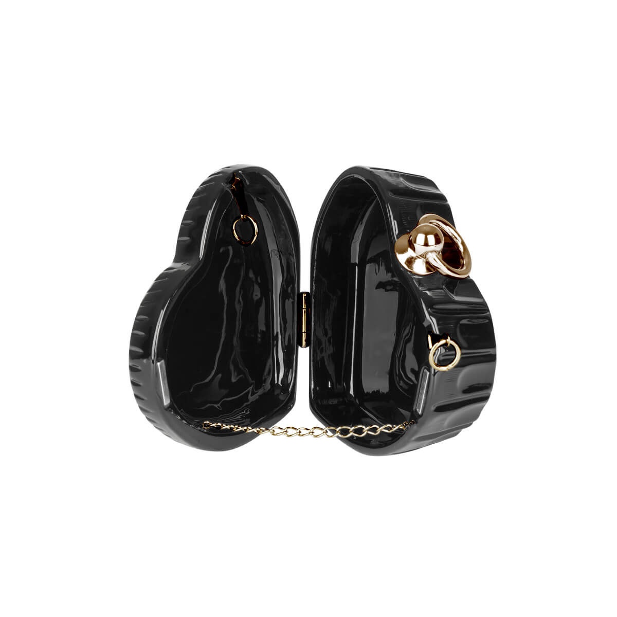 Amour Heart Clutch Black