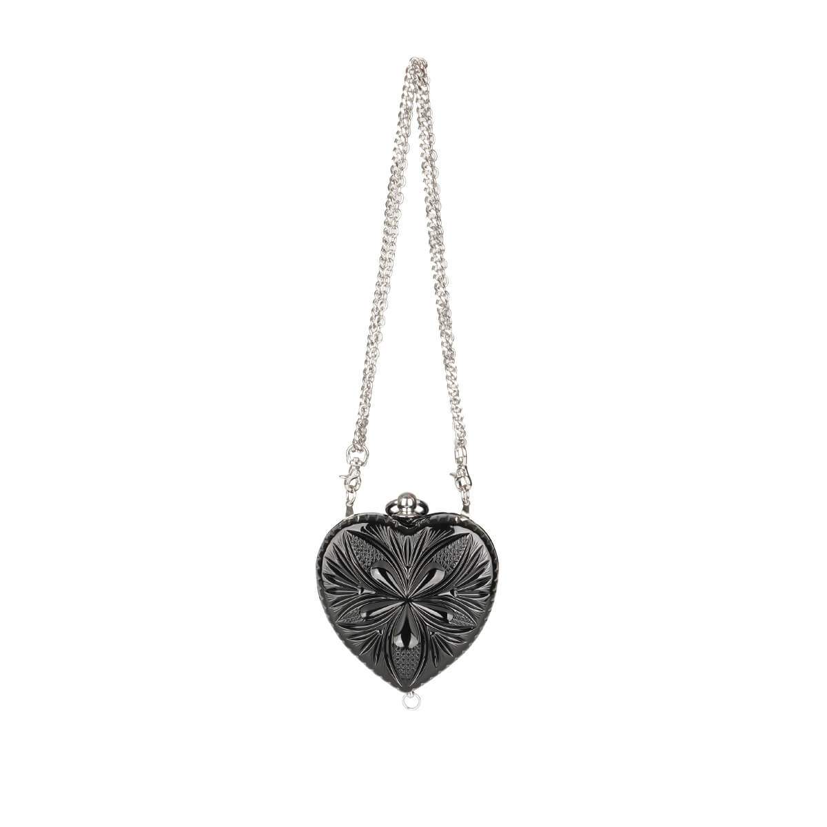 Amour Heart Clutch Black