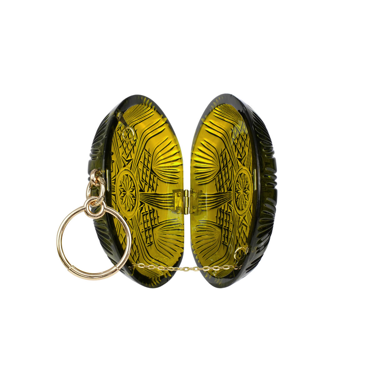 Large Halo Clutch Olive