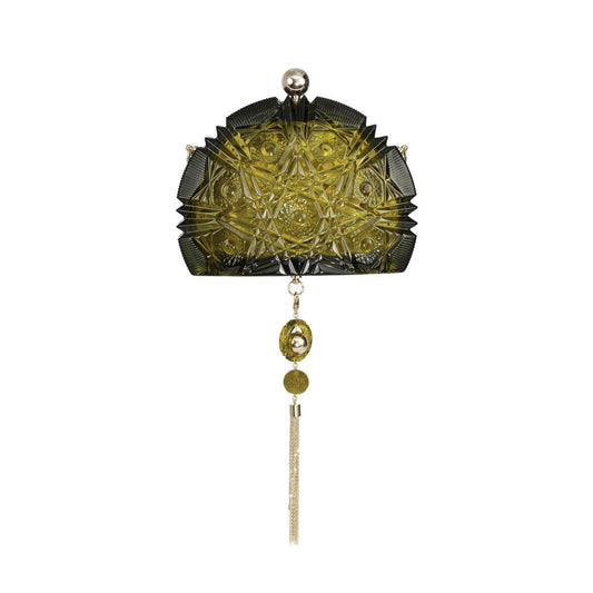 Edged Fan Clutch Olive