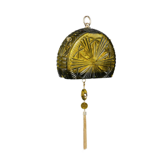 BESTSELLER Sunburst Fan Clutch Olive
