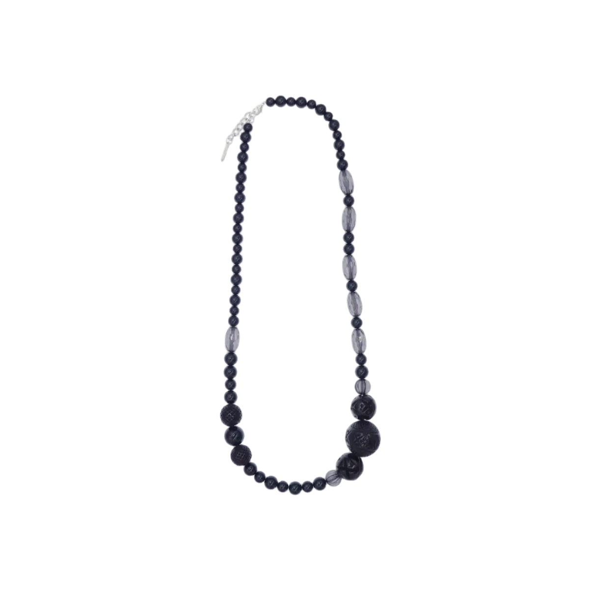30% OFF Extra Long Beaded Necklace Black