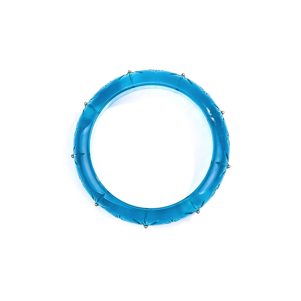 Studded Crystal Bangle Aqua