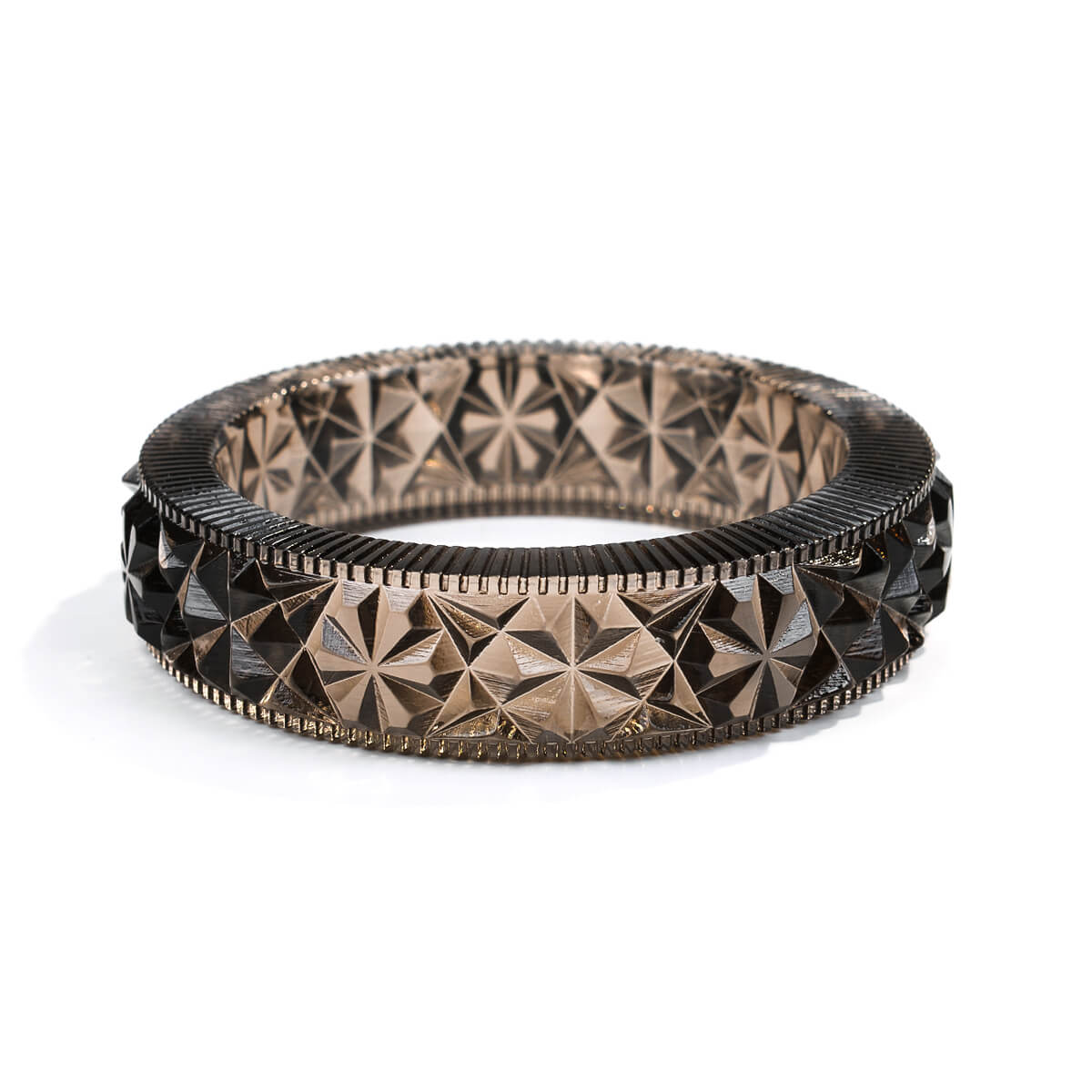 Faceted Bangle Dark Grey