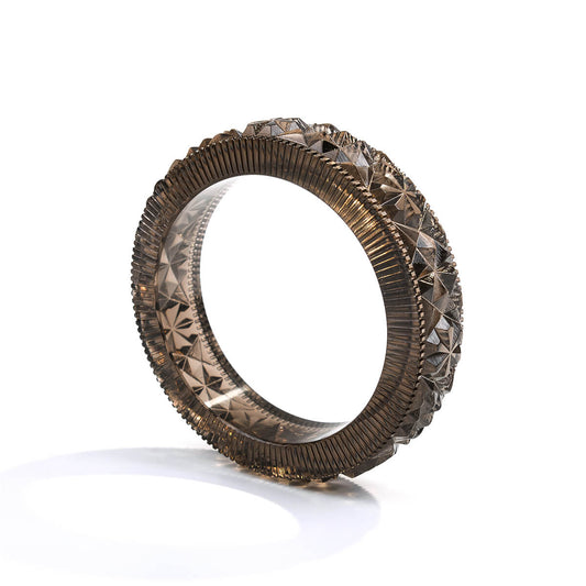 Faceted Bangle Dark Grey