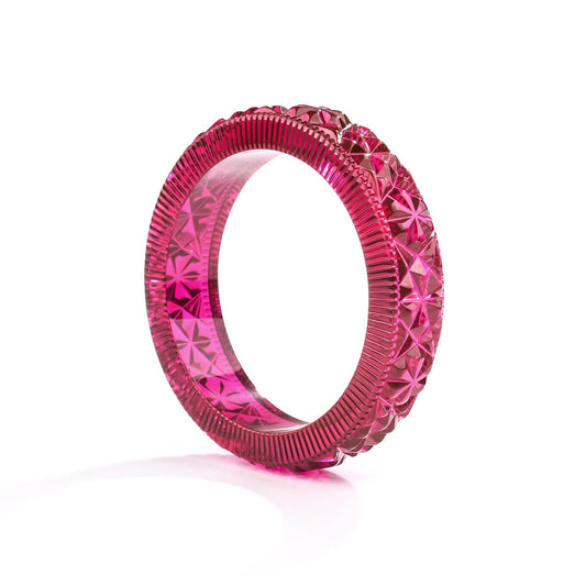 Faceted Bangle Deep Purple