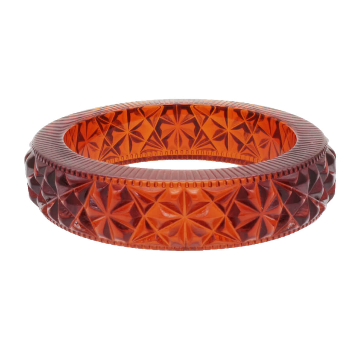 Faceted Bangle Amber
