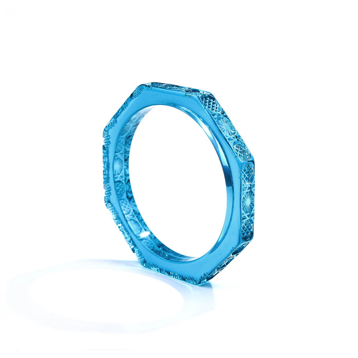 Slim Octagon Bangle Aqua