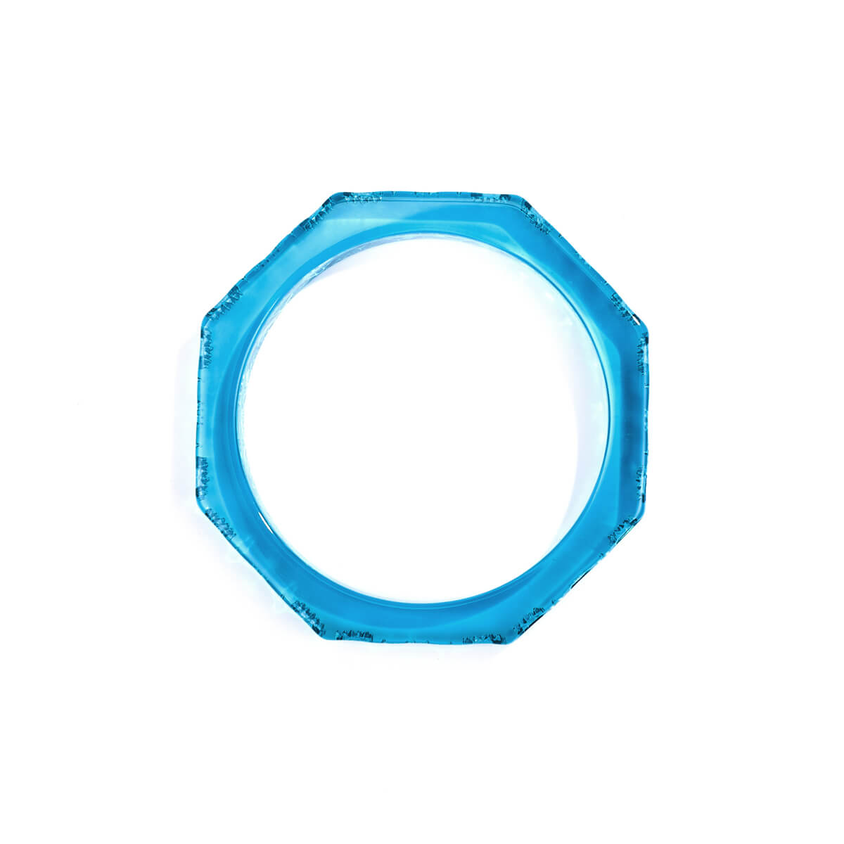 Slim Octagon Bangle Aqua