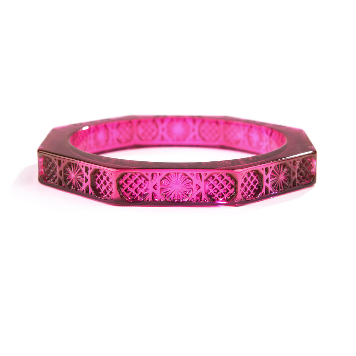 Slim Octagon Bangle Deep Purple