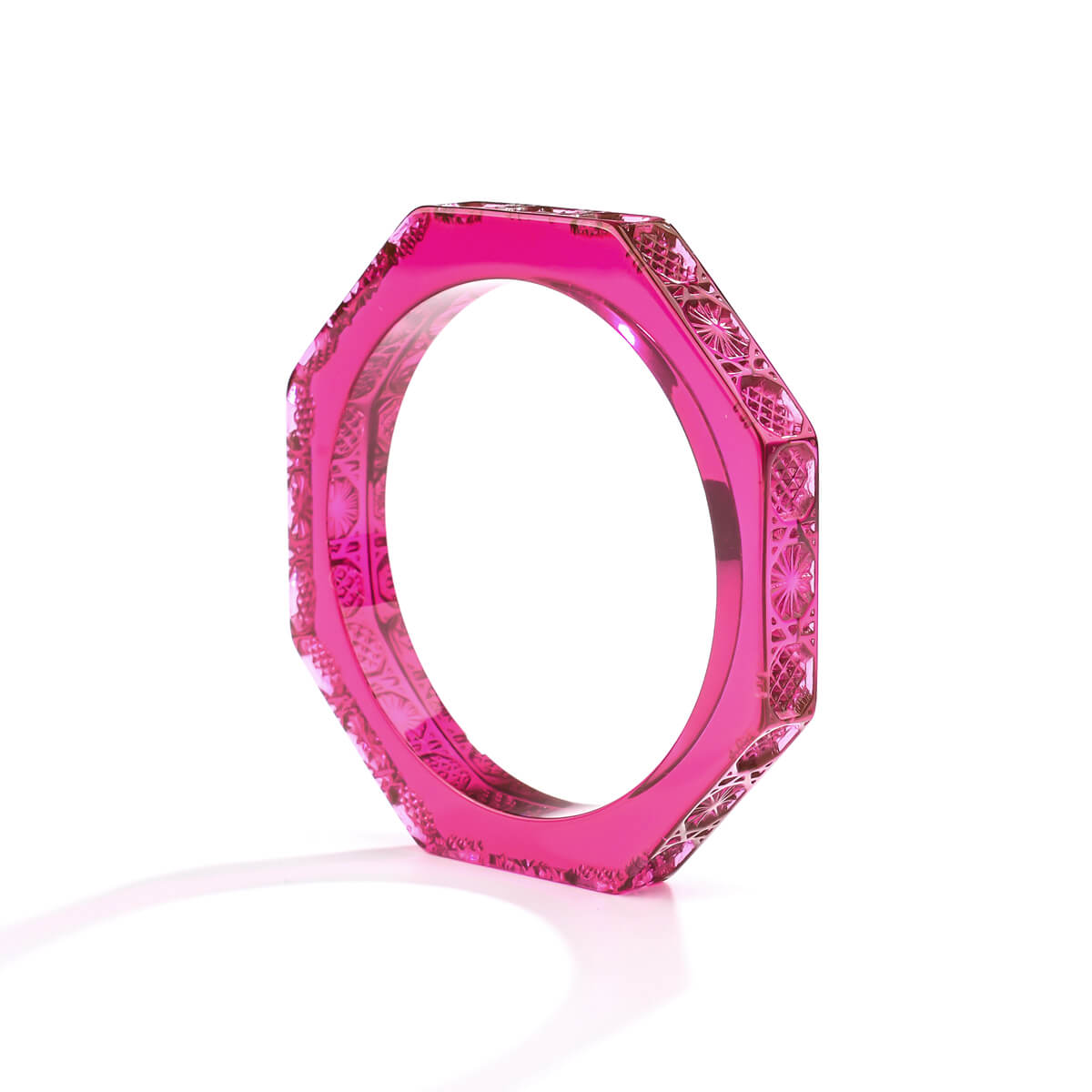 Slim Octagon Bangle Deep Purple