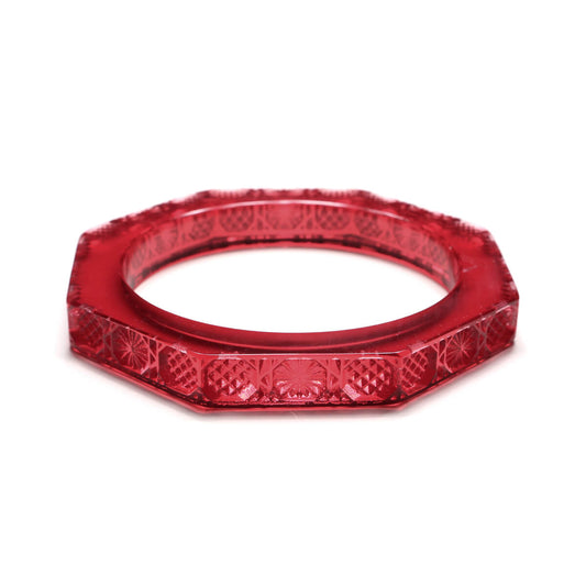 Slim Octagon Bangle Burgundy