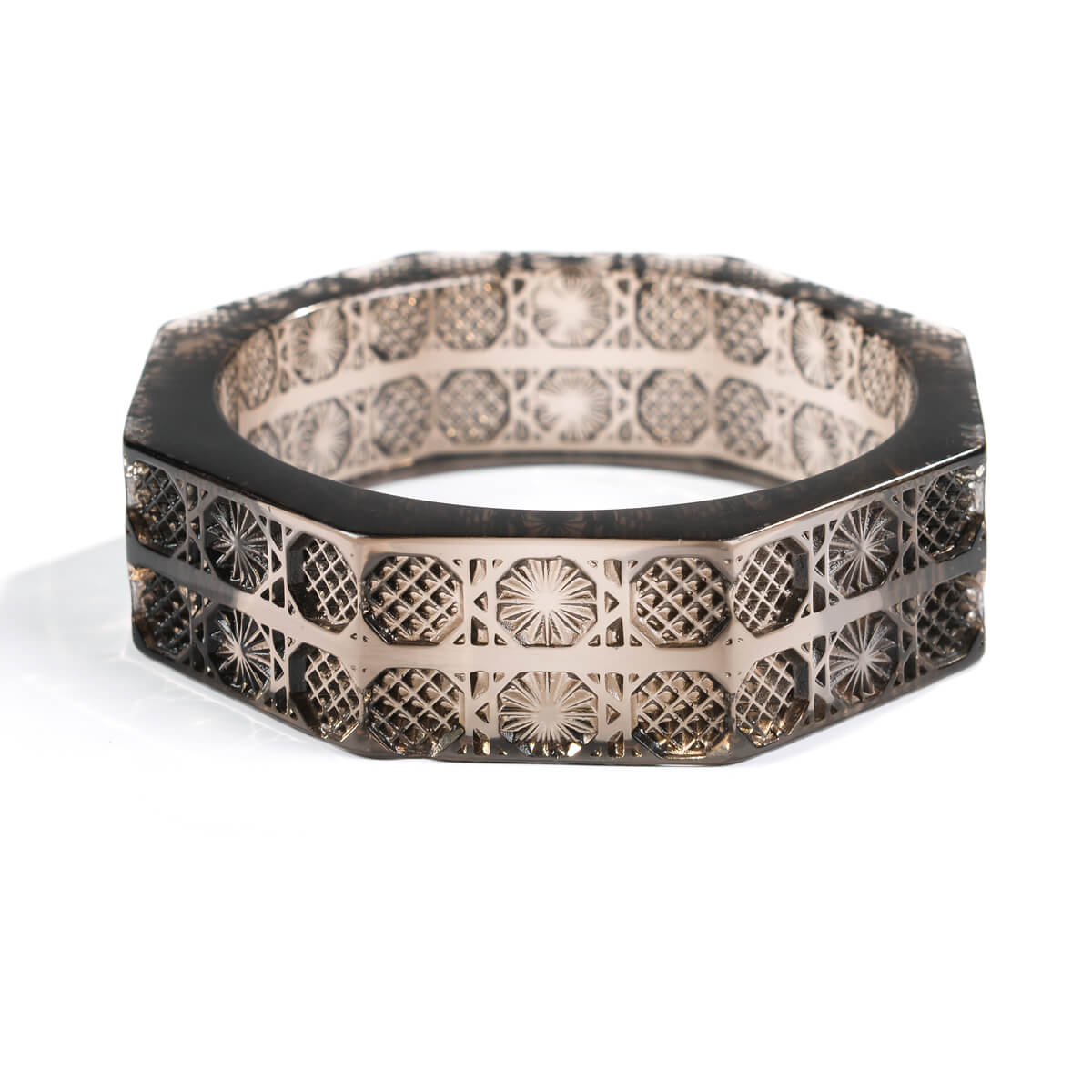 Octagon Bangle Dark Grey