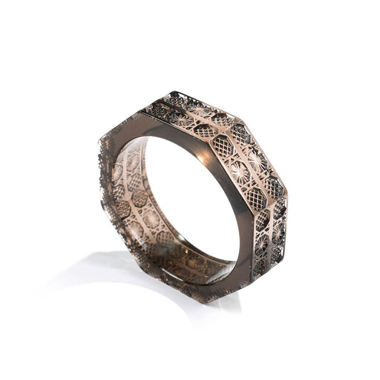 Octagon Bangle Dark Grey