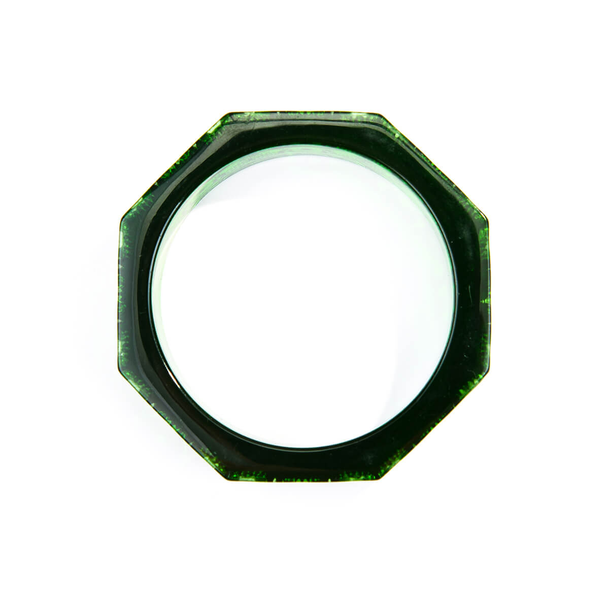 Octagon Bangle Emerald Green