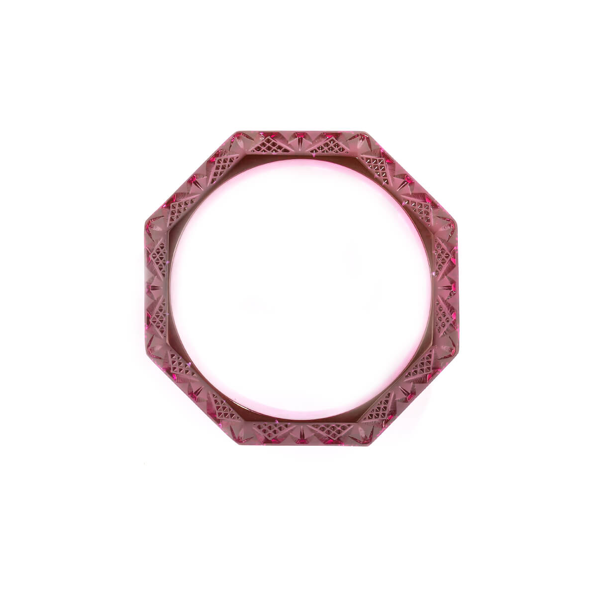 Etched Octagon Bangle Deep Purple