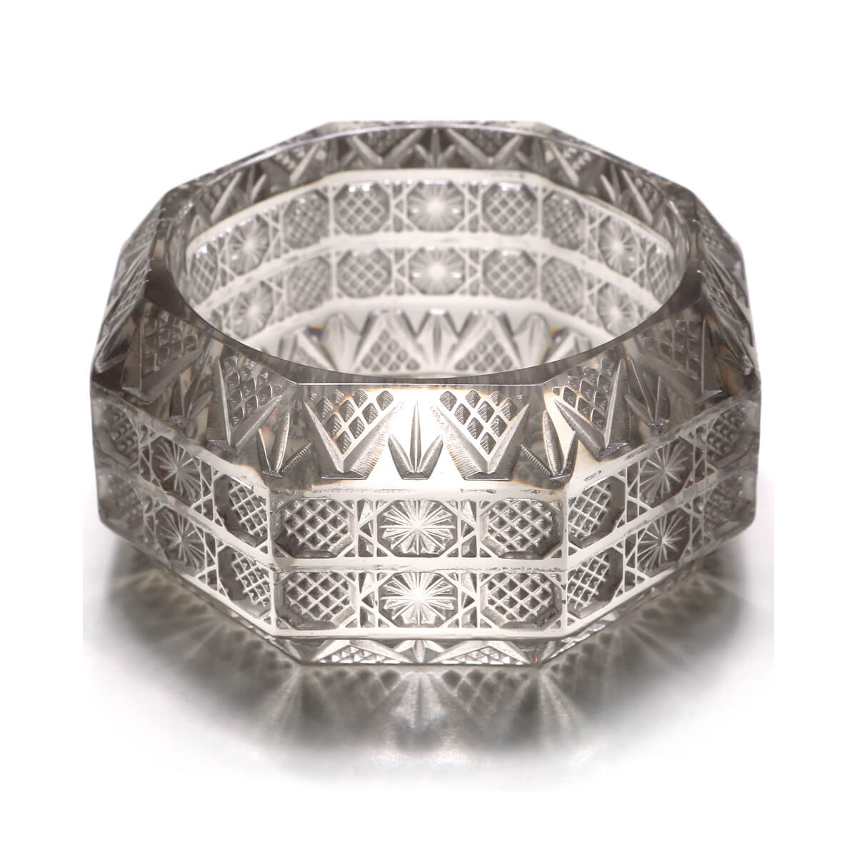 30% OFF Wide Etched Octagon Bangle Light Grey
