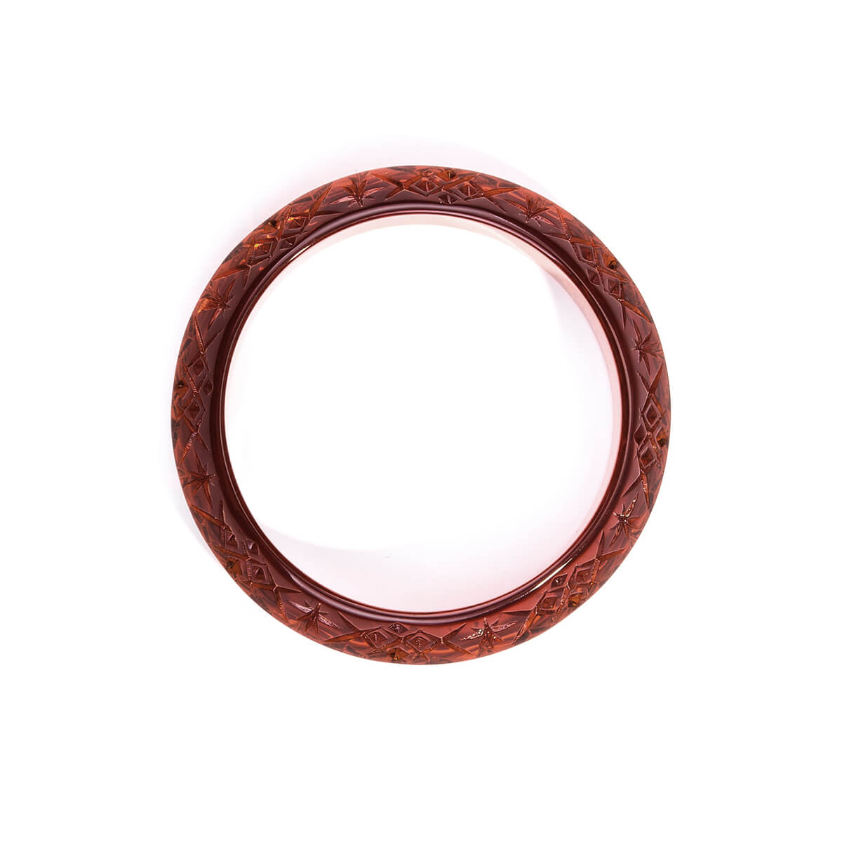 Round Edged Bangle Amber