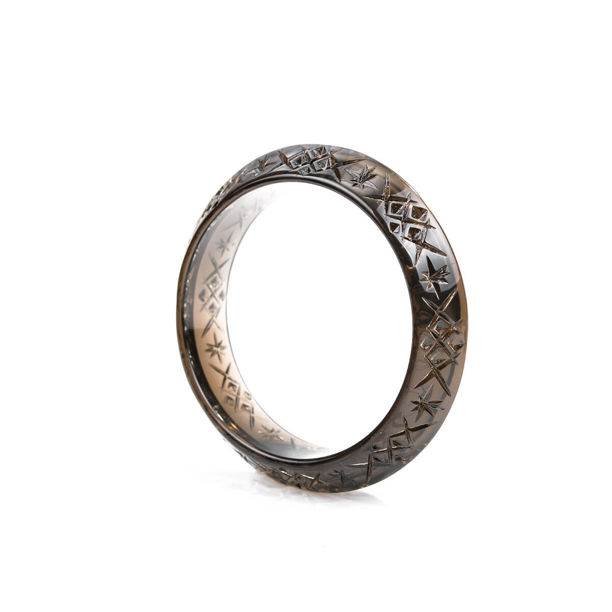 Round Edged Bangle Dark Grey