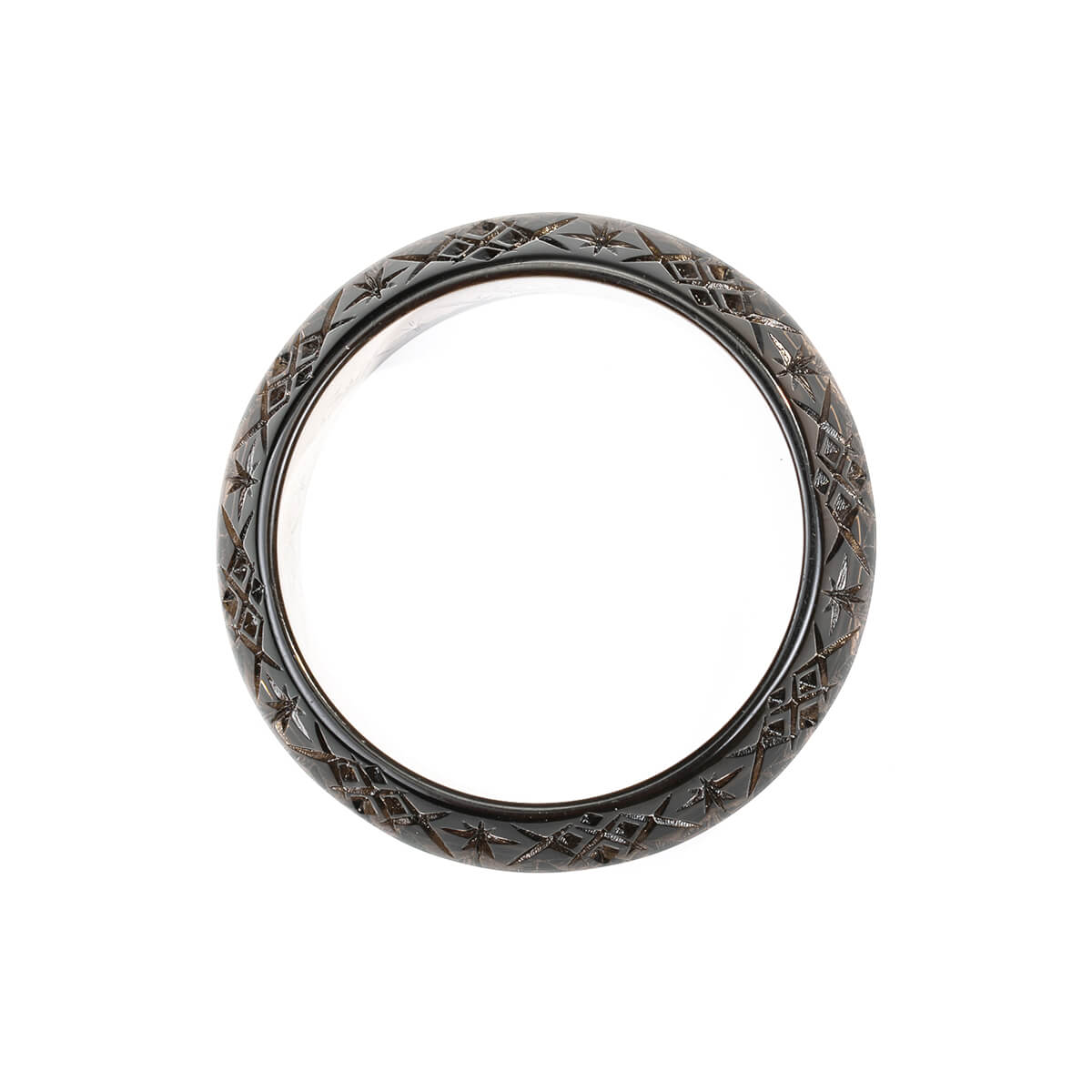 Round Edged Bangle Dark Grey