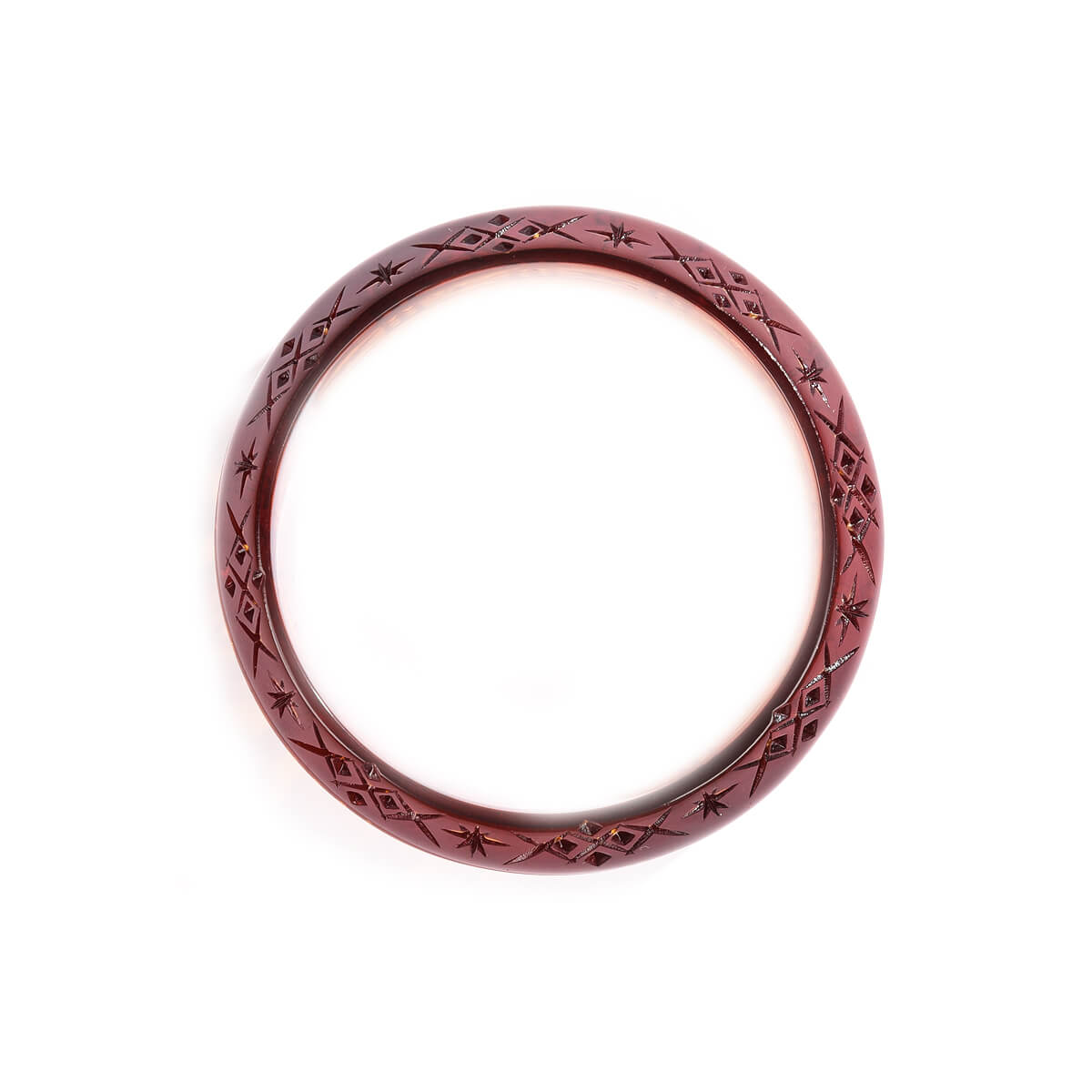 Wide Edged Bangle Amber