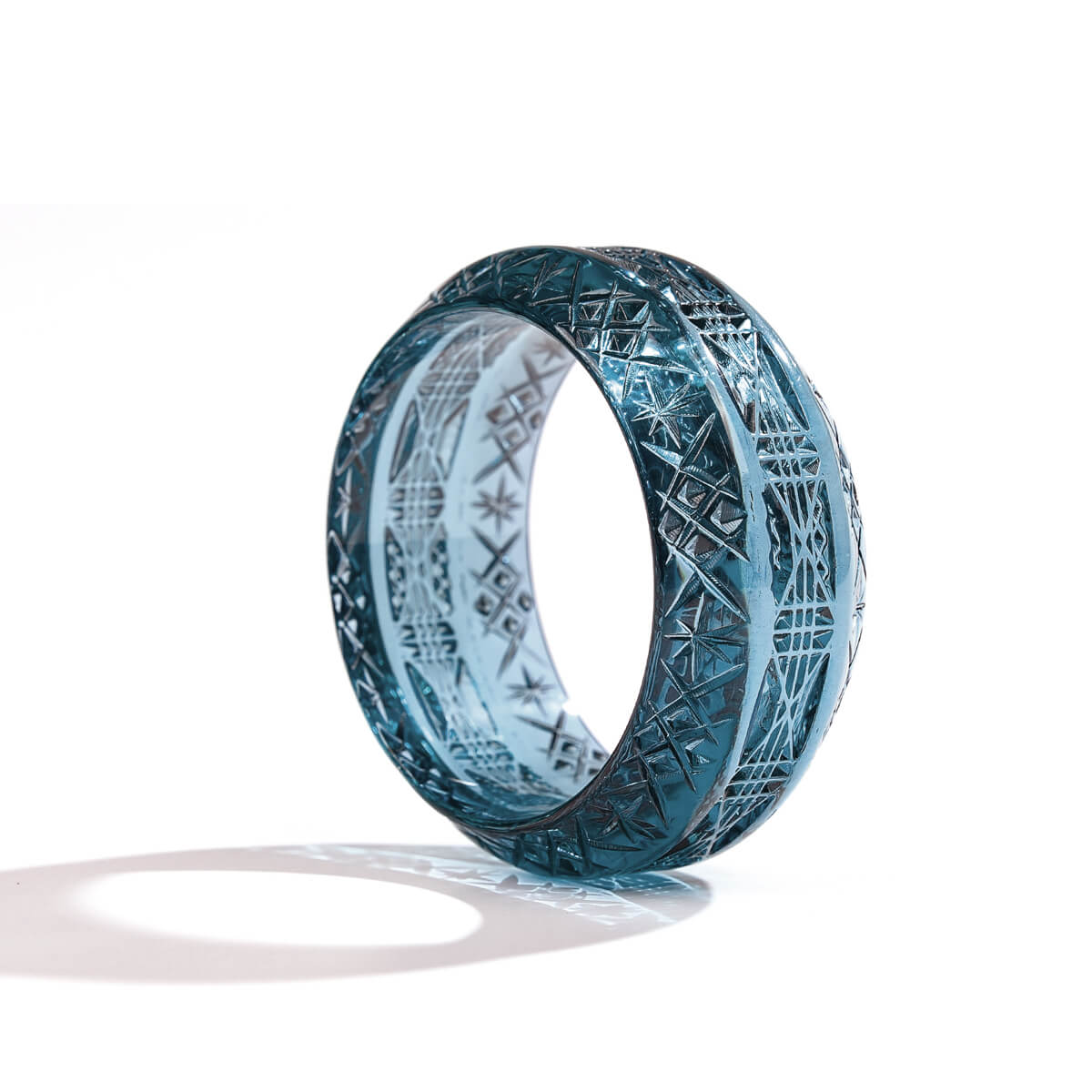 Wide Edged Bangle Classic Blue