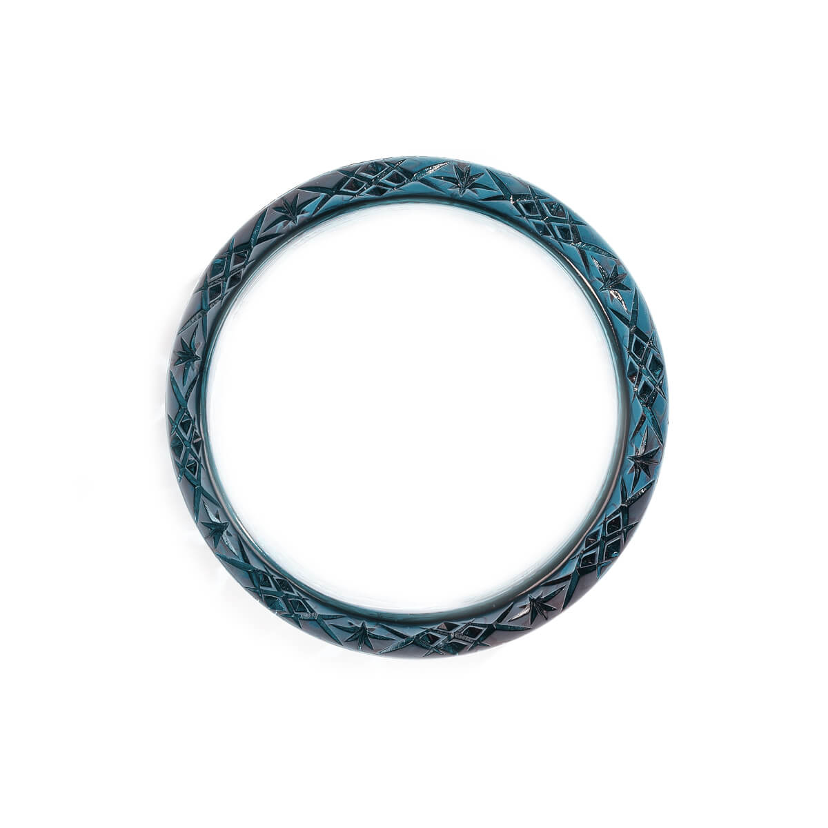 Wide Edged Bangle Classic Blue