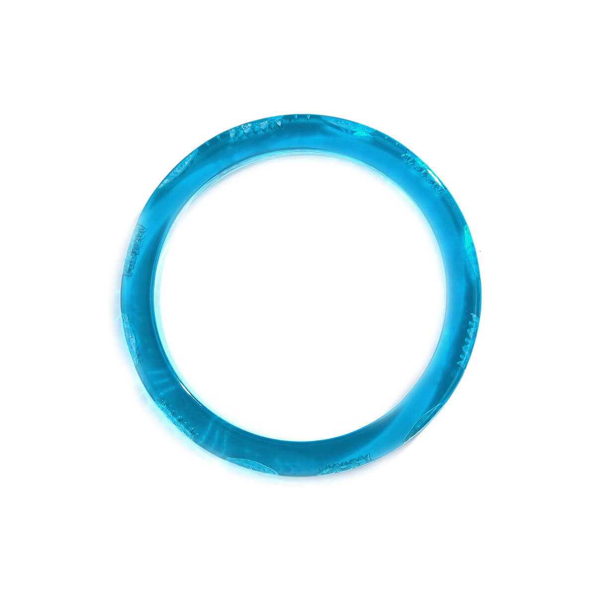 Cut Glass Bangle Aqua