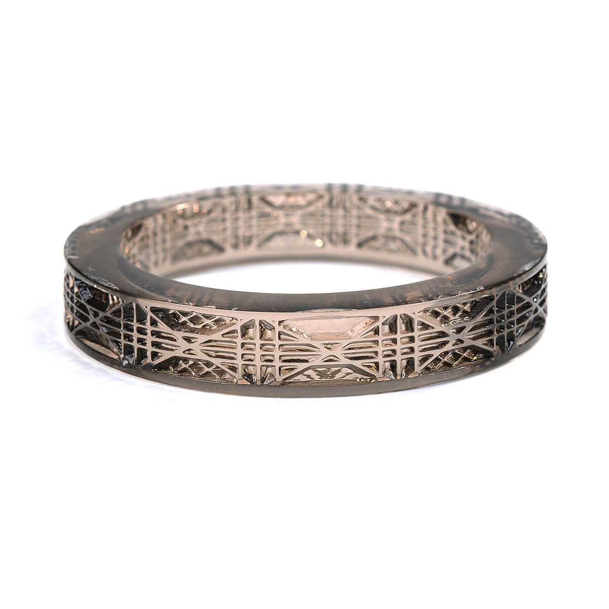 Cut Glass Bangle Dark Grey