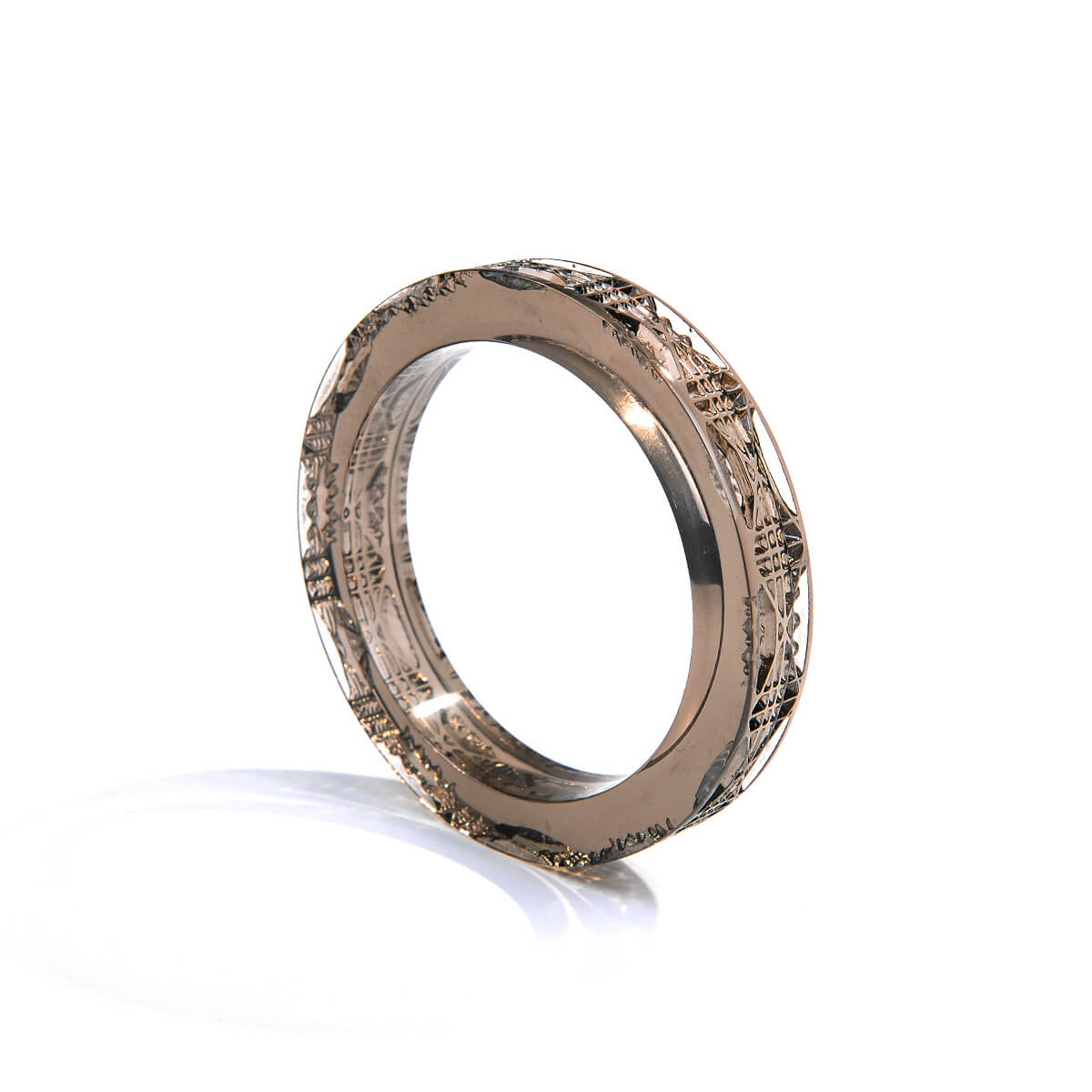 Cut Glass Bangle Dark Grey
