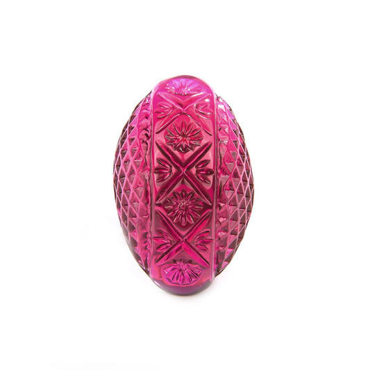 Etched Oval Ring Deep Purple