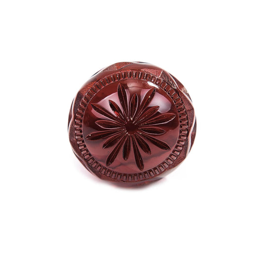 Large Dome Ring Amber