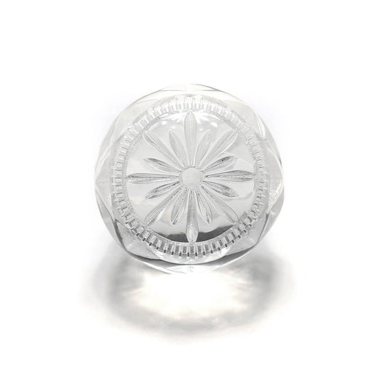 douglaspoon hand carved resin ring in vintage clear