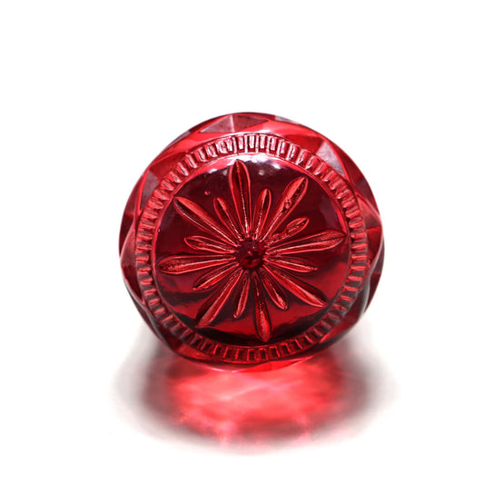 Large Dome Ring Burgundy