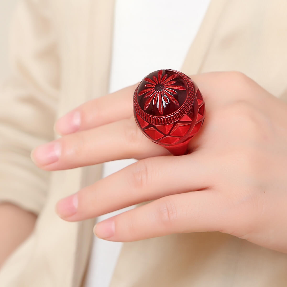 douglaspoon hand carved resin ring