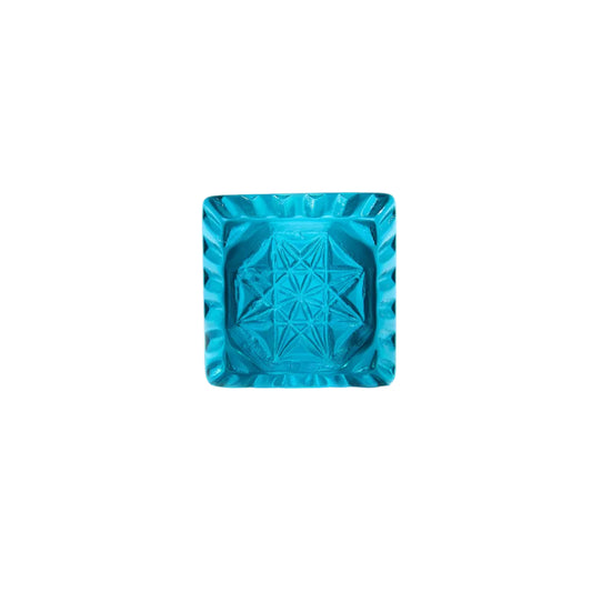Etched Square Ring Aqua