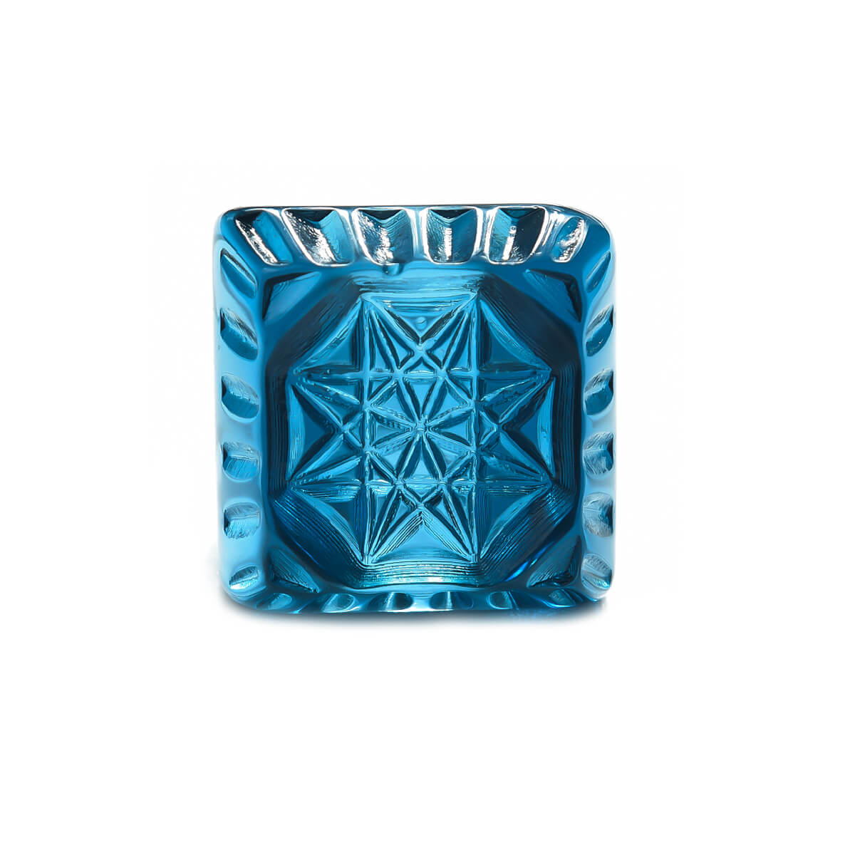 Etched Square Ring Classic Blue
