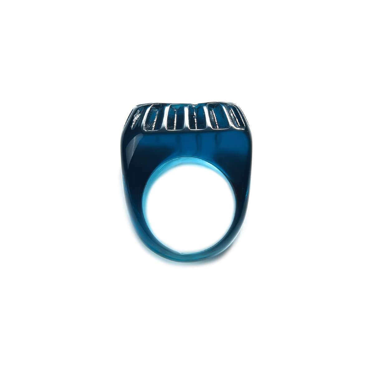 Etched Square Ring Classic Blue
