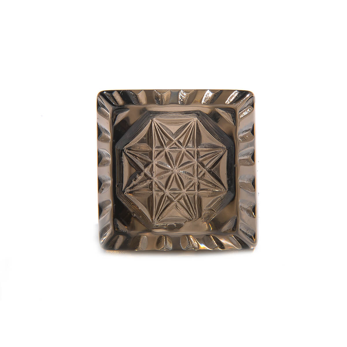 Etched Square Ring Dark Grey