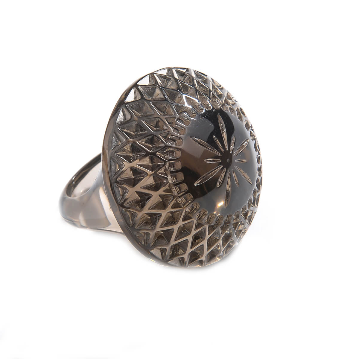 Etched Circle Ring Dark Grey