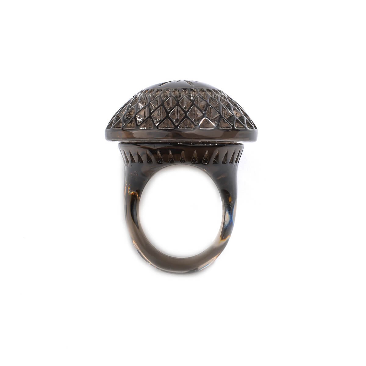 Etched Circle Ring Dark Grey