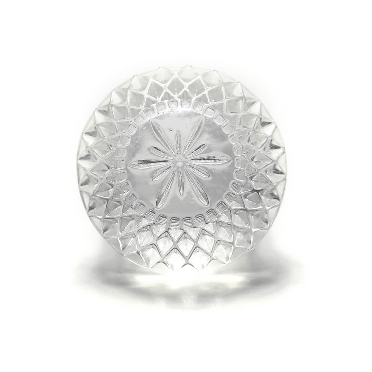 Etched Circle Ring Vintage Clear