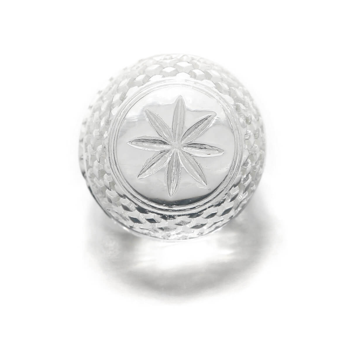 Etched Dome Ring Vintage Clear