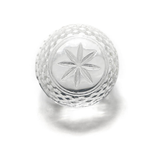 Etched Dome Ring Vintage Clear