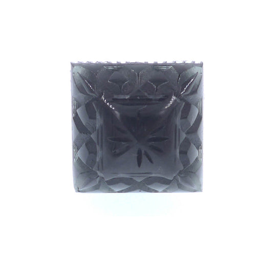 Carved Square Ring Black