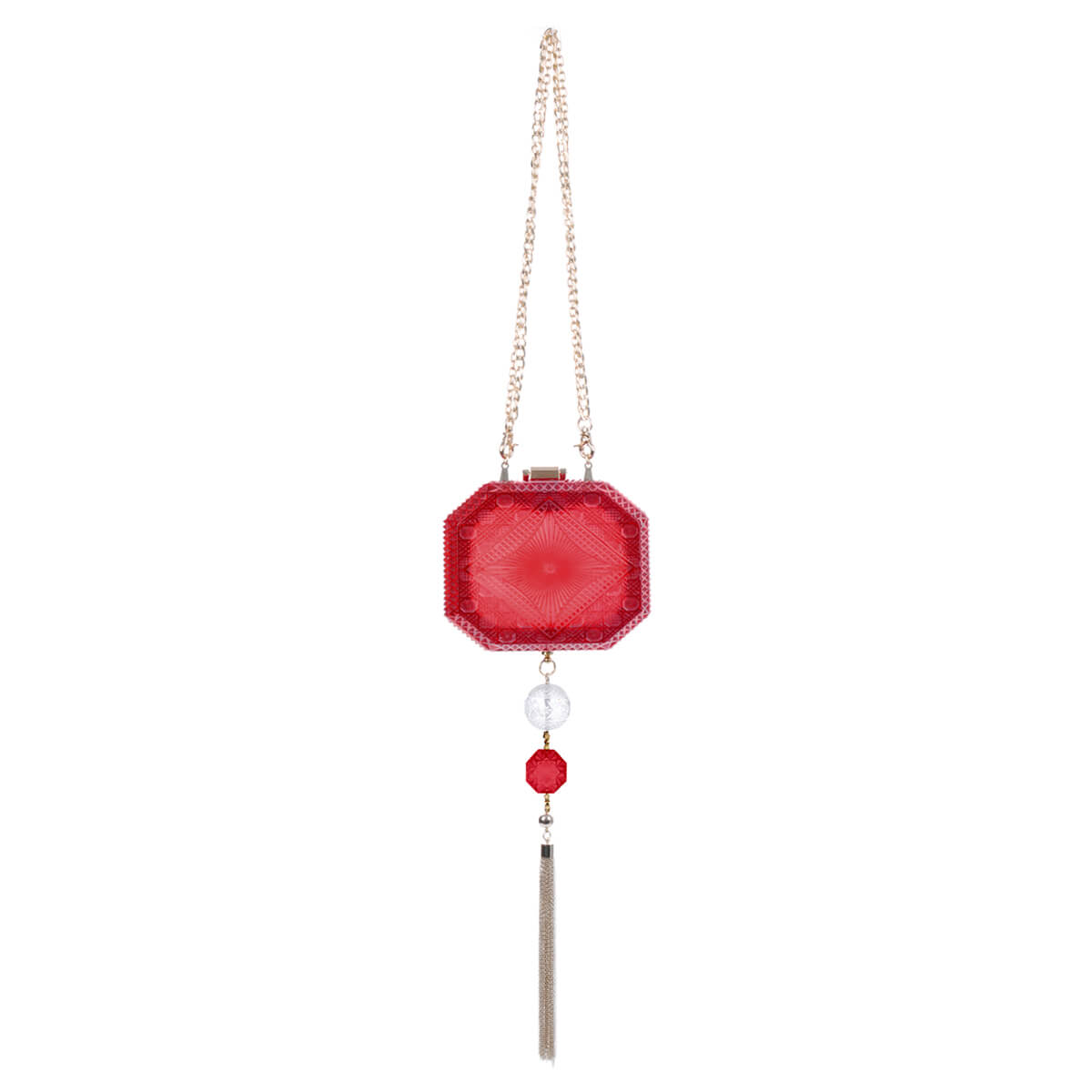 handmade vintage cut glass inspired clutch in burgundy red