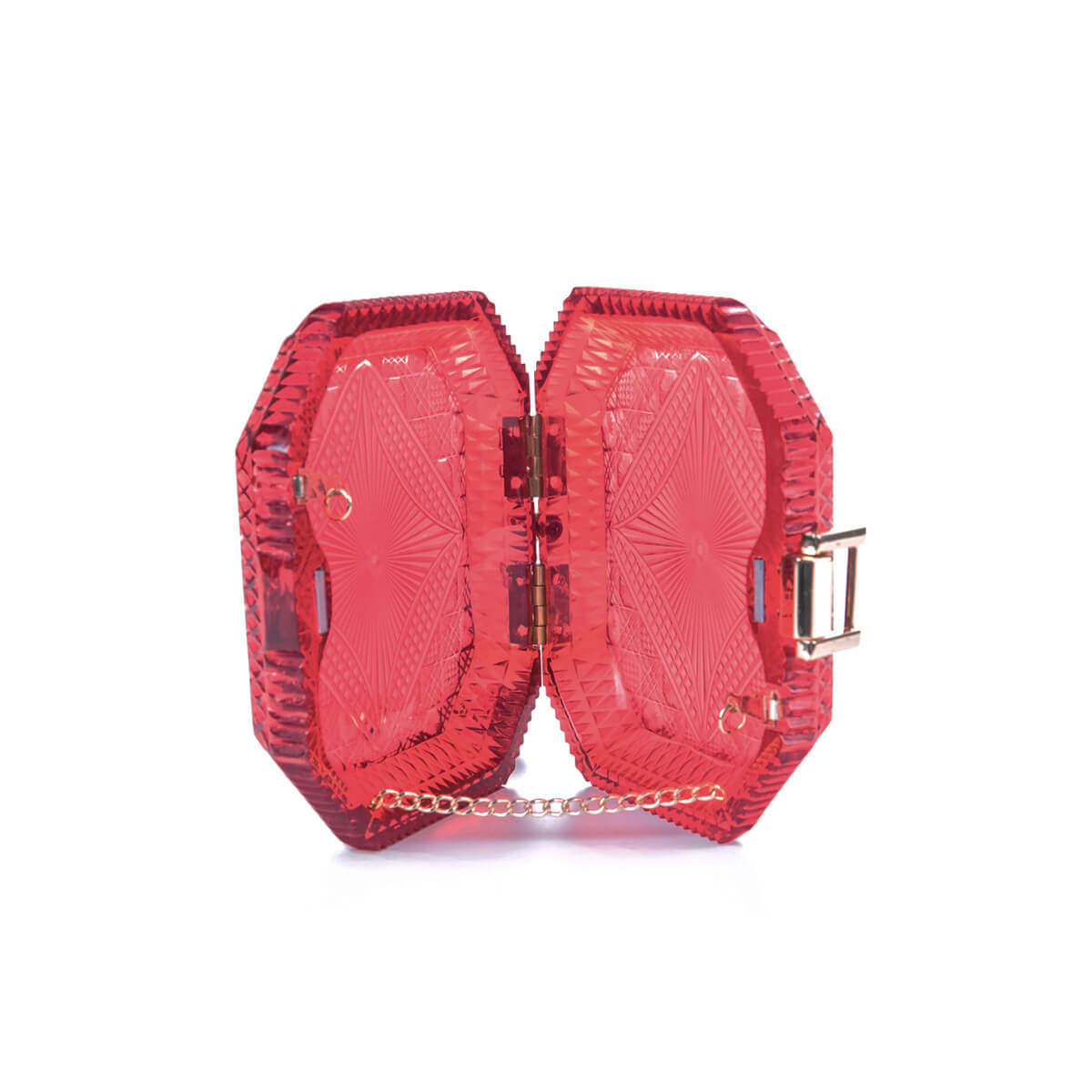 handmade vintage cut glass inspired clutch in burgundy red